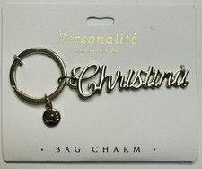 Personalite Marina De Buchi Gold Tone Bag Charm Key Ring Key Chain Christina