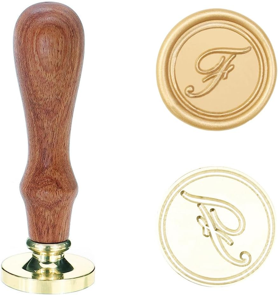 Siegelstempel Initialen F 25Mm Wachssiegel Stempel FüR Einladungen Zur Hochzeit-image