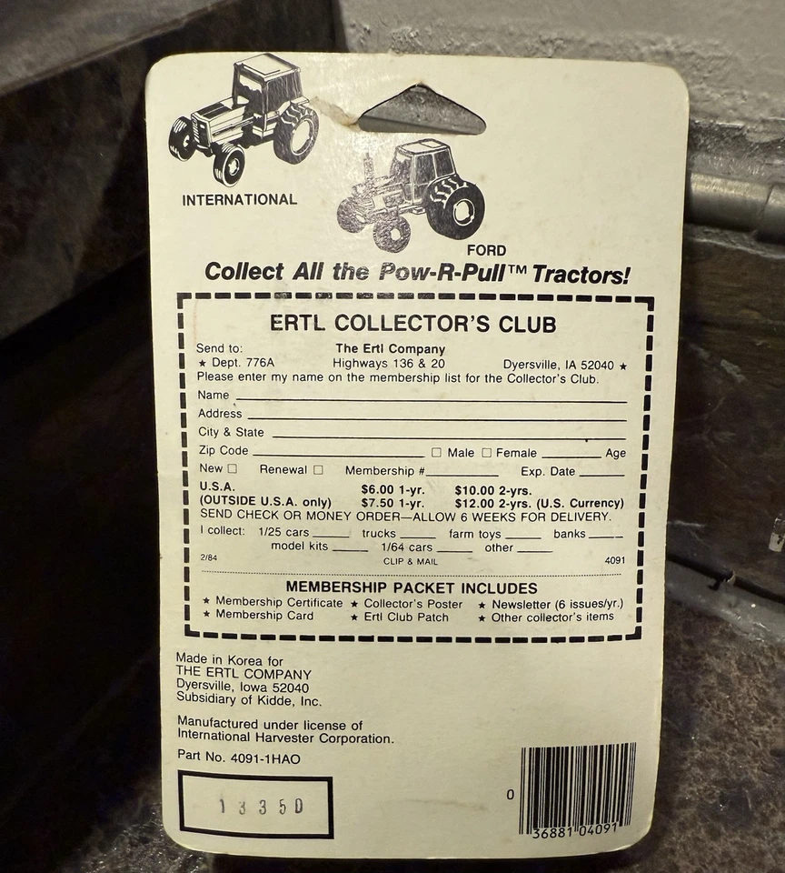 International 5088 Pow-R-Pull Tractor 1/64 NIP Ertl - Image 2 of 2