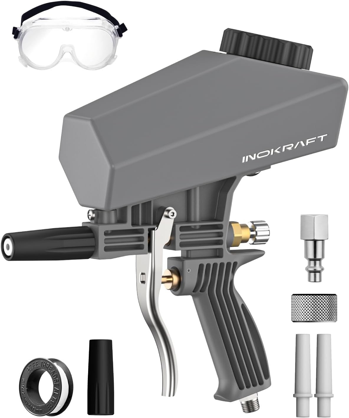 InoKraft Portable Sand Blaster Gun Kit for 60&ndash;120 PSI Air Compressor