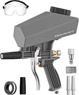 InoKraft Portable Sand Blaster Gun Kit for 60 120 PSI Air Compressor