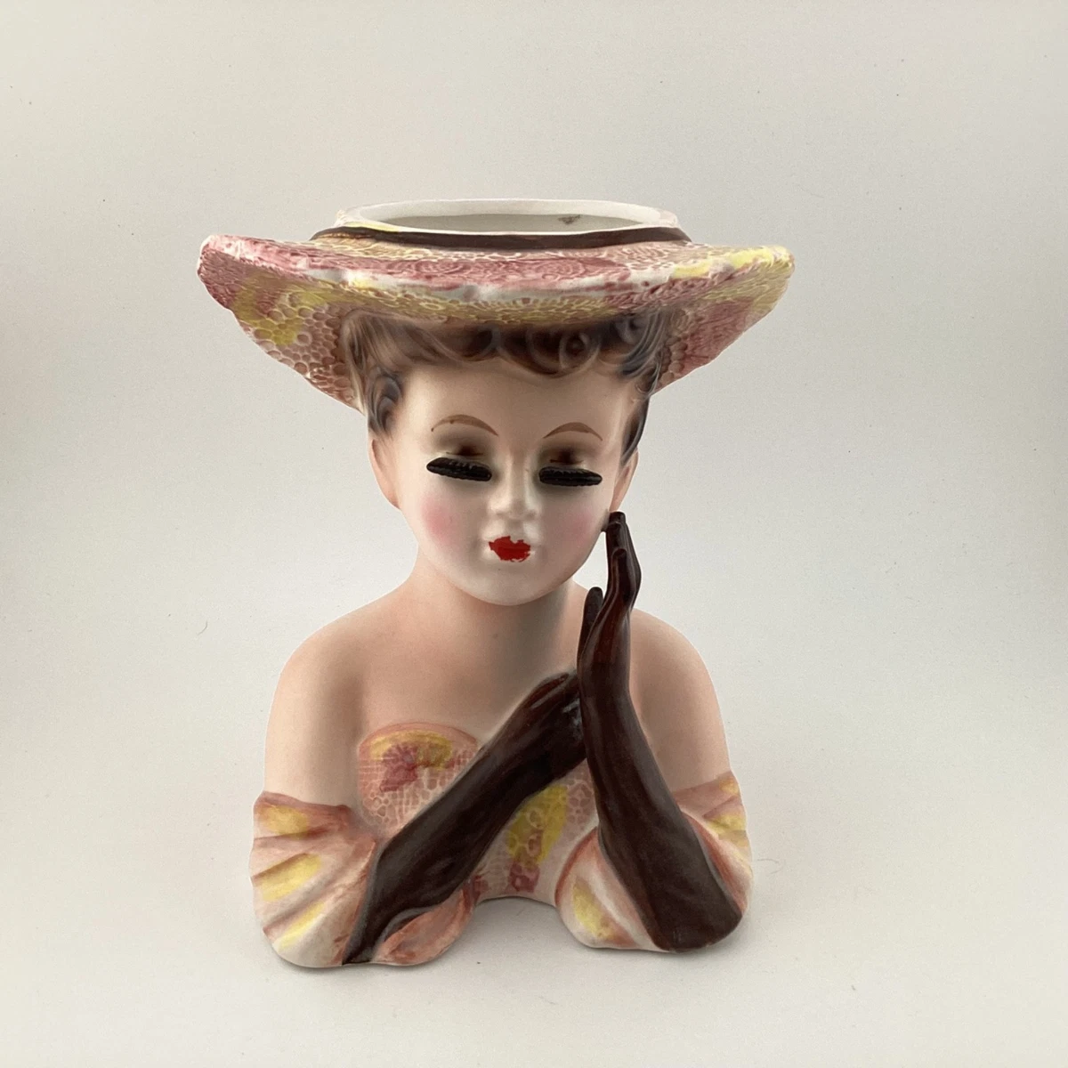 Pink Ceramic 1950-1959 Time Period Manufactured Collectible Vases