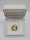 Longaberger 14k Gold 3D Woven Basket Nantucket Picnic Charm Pendant 4 Grams RARE