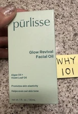 Purlisse GLOW REVIVAL FACIAL OIL Algae Oil 1oz/30mL FULL SZ SEALED BOX $49