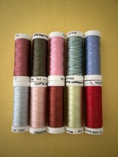 Sulky Thread 40wt Rayon Assorted Set/10 New/ Used E
