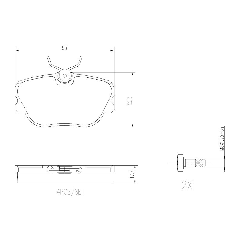 BREMBO P 71 004 Brake Pads Set Front for SAAB 900 9000