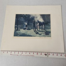 Lot Of 4 Prints Saratoga Backstretch Scenes Art Prints By Anthony M Alonso