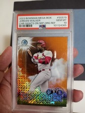 2023 Bowman Mega Box Chrome Jordan Walker-Sights On Sept. ORG Ref. 17/25 PSA 10