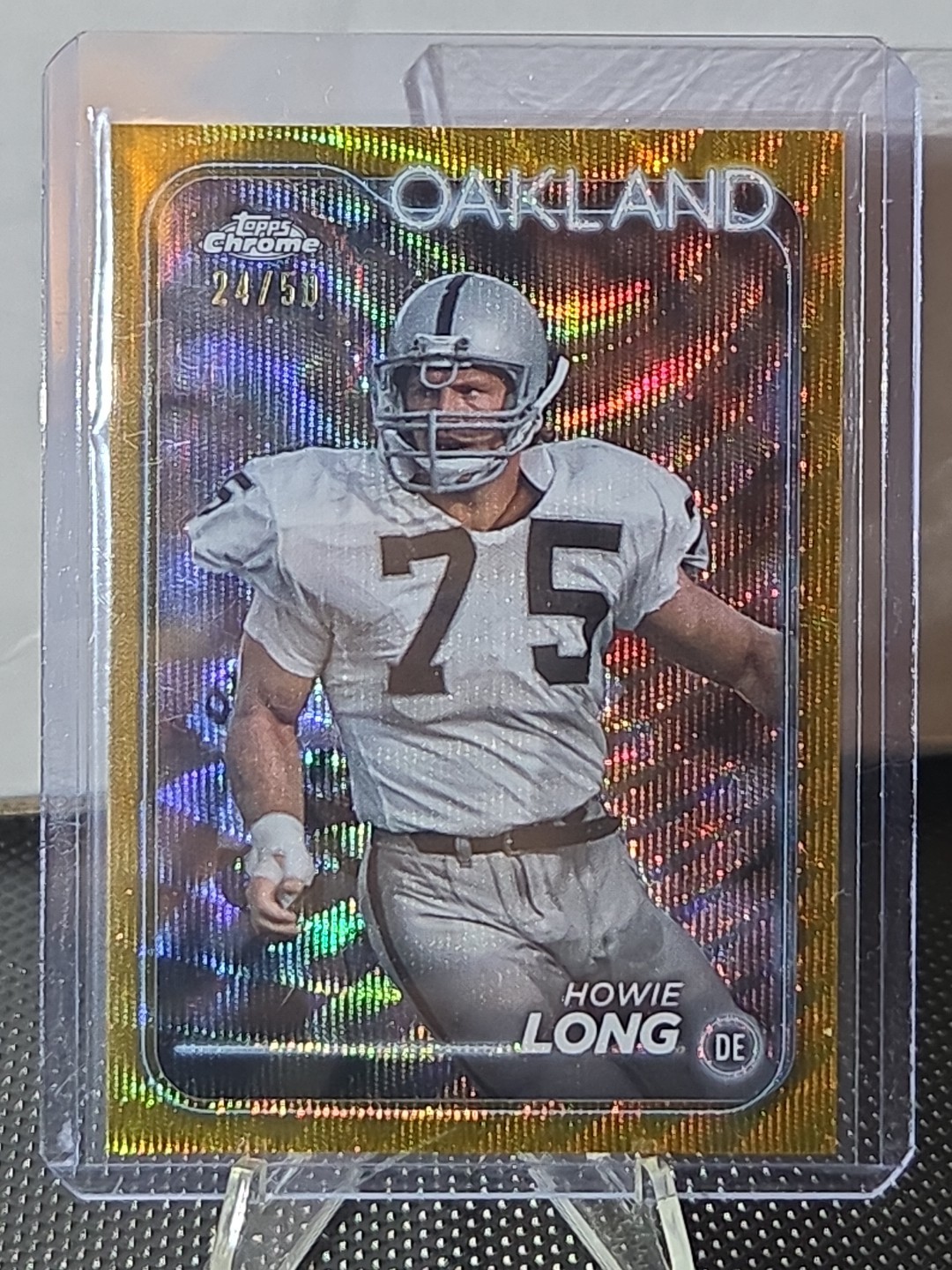 2024 Topps Chrome - Howie Long #153 Gold Wave Refractor /50