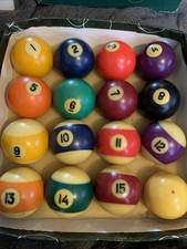 Vintage Billiards Pool Ball Set