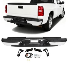 Complete Chrome Rear Bumper for 1999-2007 Chevy Silverado GMC Sierra 1500 2500