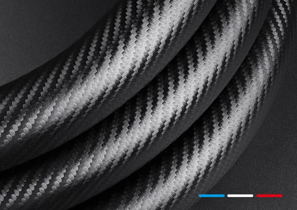 15" PU Leather+Carbon fiber Steering Wheel Cover For Mercedes Benz GLA GLB GLC - Image 2 of 4