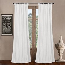LETAU Ivory Pinch Pleated Lined Blackout Curtains