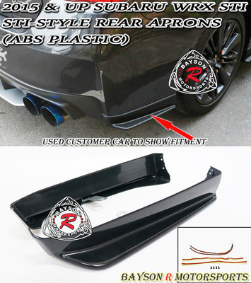 Fits 15-21 Subaru WRX STi VA1 VA2 4dr ST-Style Rear Aprons (ABS Plastic)