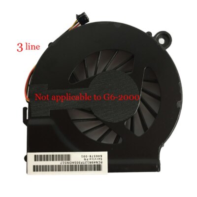 fqparts Replacement Laptop CPU Refroidissement Ventilateur pour for HP G62-100 G62-200 G62-300 G62-400 Noir