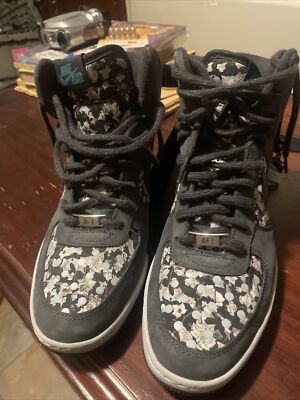 Women's NIKE Lunar Force 1 Sky HiLIB QS Dark Ash Shoes 706664-200 Size 10 US