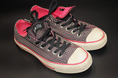 Used: Retro Converse with Redishpink and White Stars, m 5, wo's 7, uk 5, cm 24