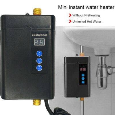 #ad #ad Electric Hot Tankless Water Heater Shower Instant Boiler Kitchen Bathroom 110V $52.71