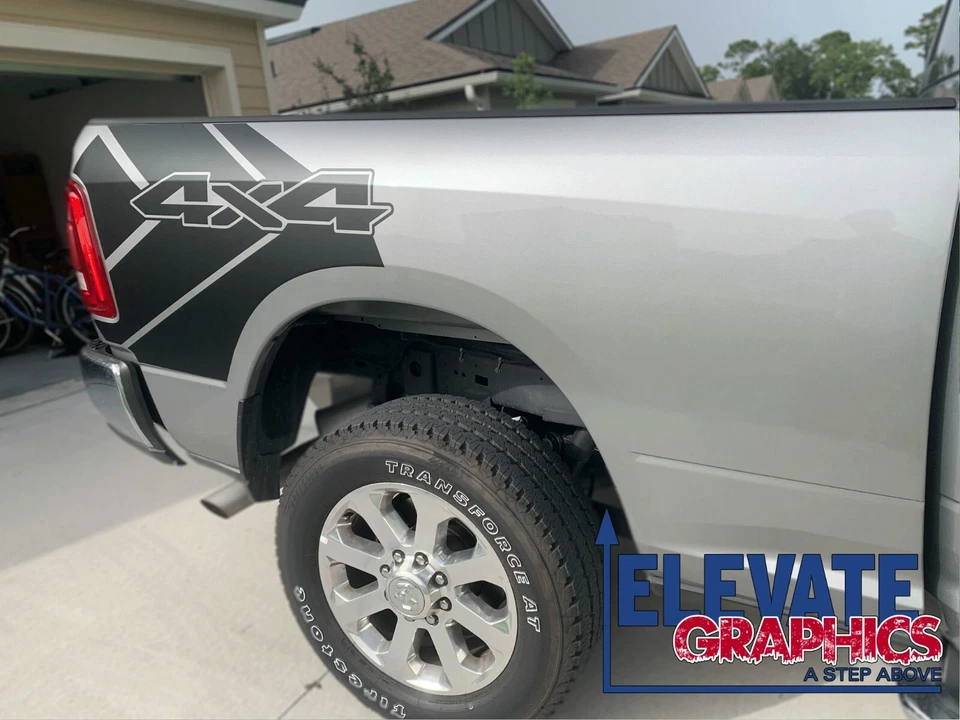 Calcomanías adhesivas gráficas de vinilo para Ram 1500 y 2500 rayas 2019-2025 Foto 4 de 4