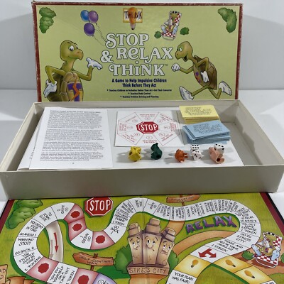 Vtg Stop Relax & Think Board Game Help Impulsive Children Think Before Acting