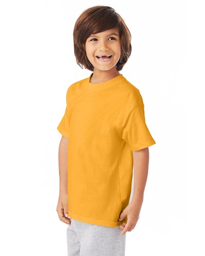 Hanes 54500 Youth Preshrunk Comfort T Shirt Top Tagless Tee Authentic-T T-Shirt - Picture 49 of 114