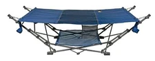 Zenithen (#OC582S-BD) Full-Sized Portable Folding Out/Indoor Hammock, Blue