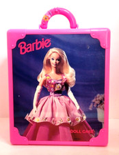 Vintage 1997 Pink Barbie Doll Case Storage Wardrobe Mattel See Pics/Desc