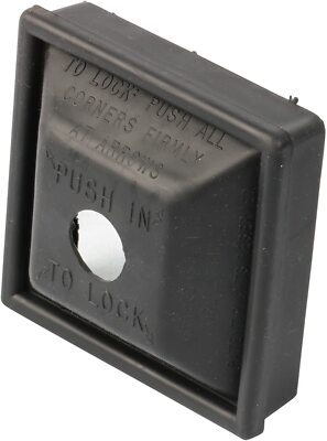 RV Camper Trailer Locking Bumper Plug Cap Fits 4'' Square Bumper Set of 2