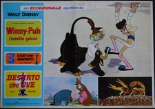 fotobusta 3 CARTONI ANIMATI WINNY PUH DESERTO CHE VIVE WALT DISNEY