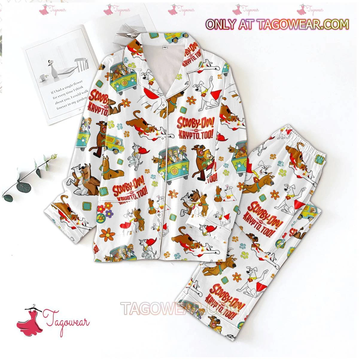 Scooby-doo And Krypto Too Men Women’s Pajamas Set