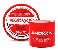 Smokkin Strong Hold Hair Gel, Braiding Gel, Edge Control -16.9 Fl oz -Bubble Gum