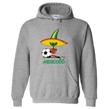 Mexico 86 Pique Classic Football Masscot Men's Grey Size S-3XL