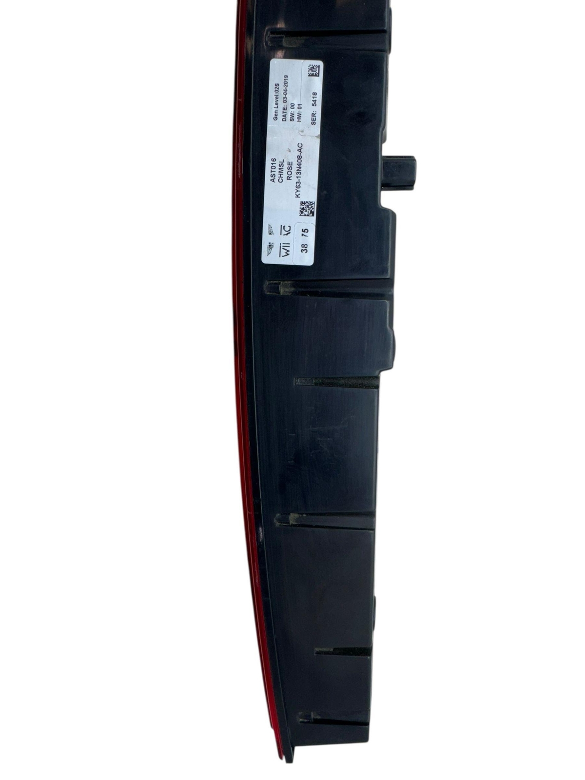 2019-2023 ASTON MARTIN VANTAGE REAR TRUNK LID CENTER INNER TAIL LIGHT ASSEMBLY