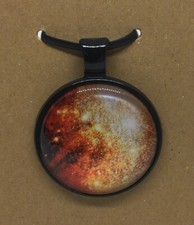 Galaxy Round Glass Dome Cabochons 1" Black Bezel Pendant New Free Ship 480