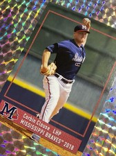 2018 CORBIN CLOUSE ROOKIE #37 MISSISSIPPI BRAVES MINOR LEAGUE AA CSTORE RARE