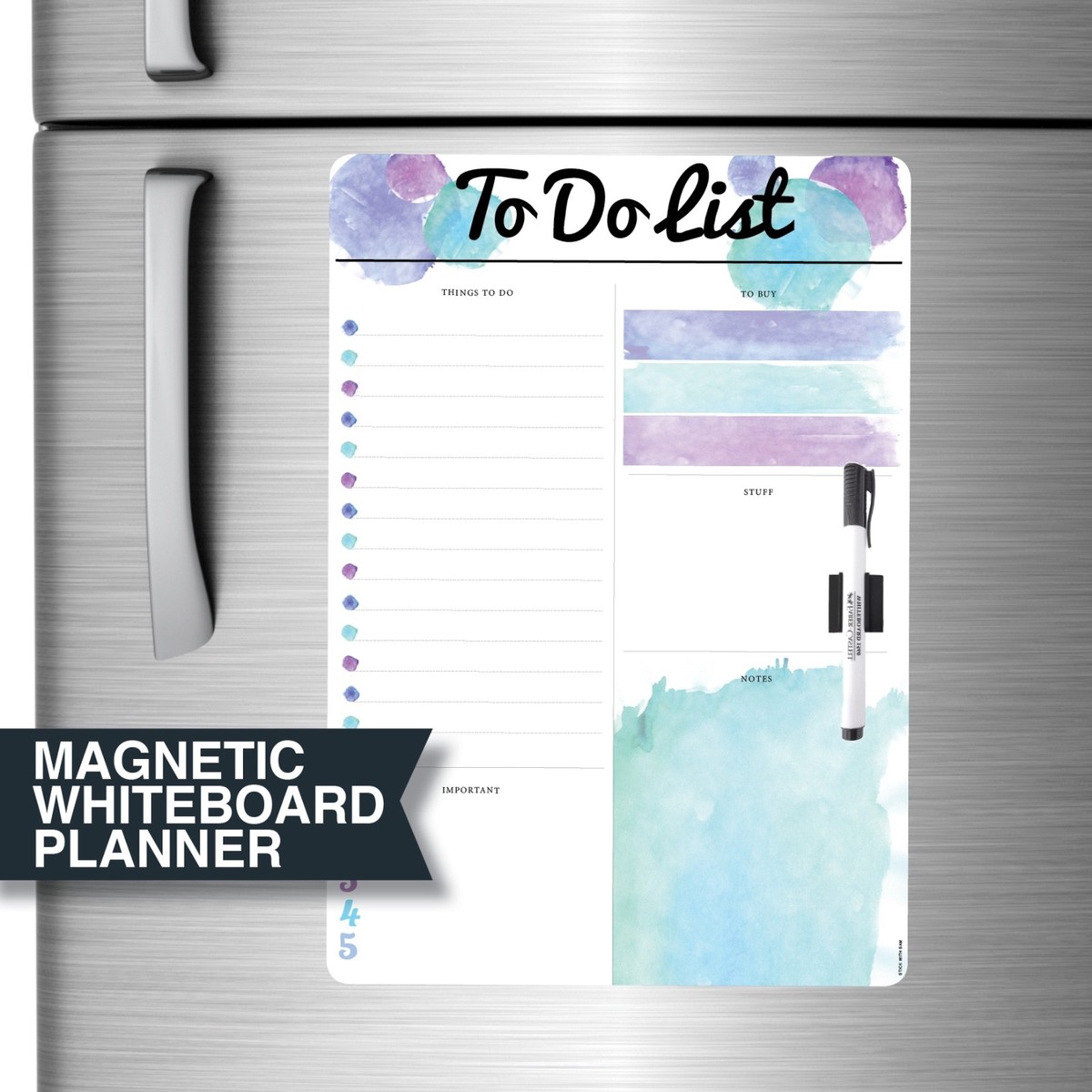 Rewrities Notities - 24 Dry Erase Magnetische Kaarten 10 x 15 cm - Herbruikbare Notities voor Whiteboard, Taken, Planning, Projecten, Organisatie - Blauw