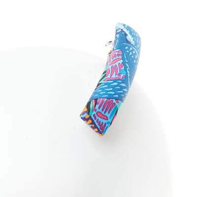 （HERMES）\"La Legende du Cheval\" Eclipse PM hair clip Sangles en Zigzag Bandana