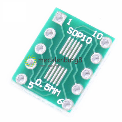 10Stks IC SOT23 SSOP10 MSOP10 UMAX to DIP 0.5/0.95mm Adapter PCB Board Converter