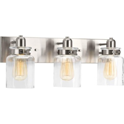 Calhoun Collection 21-5/8 in. 3-Light Brushed Nickel Vanity Light by Progress L.
