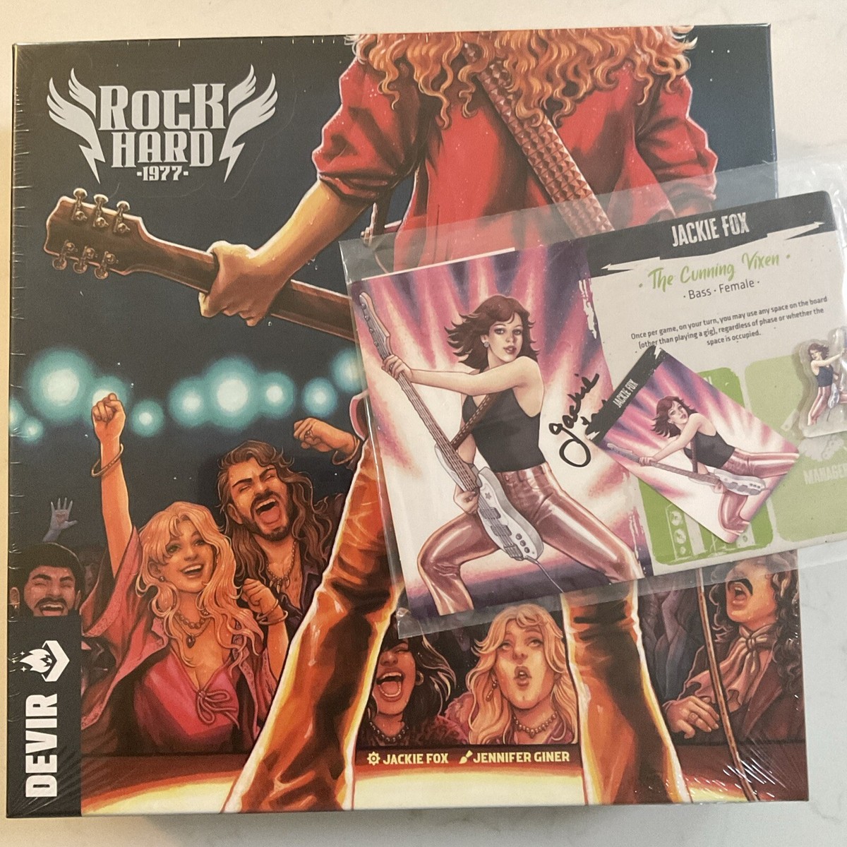 Rock Hard 1977 - Board Game GEN CON Hit AUTOGRAPHED by Jackie Fox