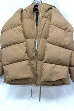 Hugo Boss Women's Duck Down Patinara Puffer Coat Jacket Camel Scarf Hood Uk 12
