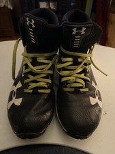 Under Armour Youth Football Cleats Black And White Size 6Y