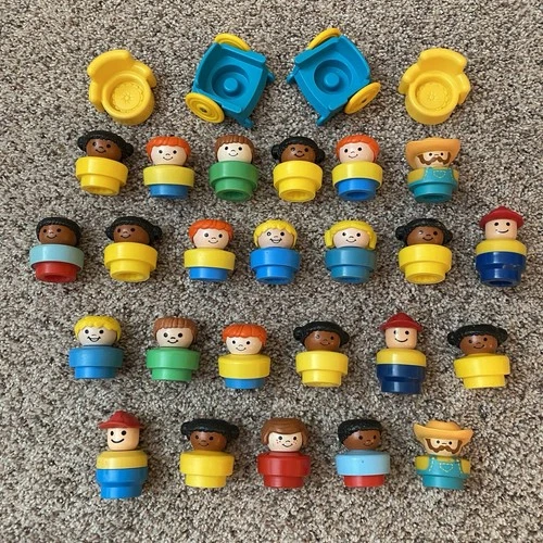 Fisher Price Little People—Chunky Figures—Retired— 1990 —Vintage—Lot of 28