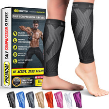 Calf Compression Sleeves, Footless Compression Socks for Men  Women