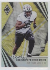 2018 Panini Phoenix Rookies Yellow 7/75 Chris Herndon IV Christopher #171 0x1