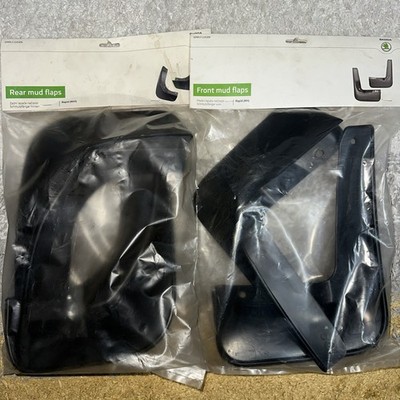 GENUINE SKODA RAPID NH1 SPACEBACK FRONT AND REAR MUD FLAPS 5JA071111 / 5JJ075101