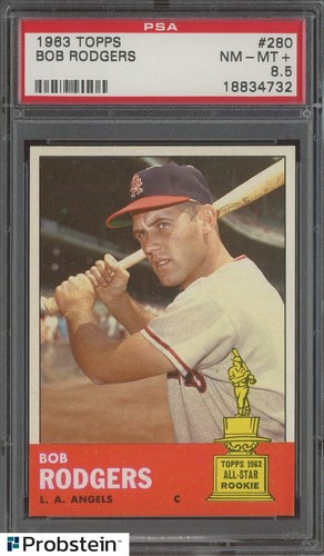1963 Topps #280 Bob Rodgers Los Angeles Angels PSA 8.5 NM-MT+