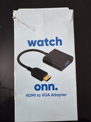 ONN DVI to HDMI Adapter Connects to TV Projector PC Monitor-NEW