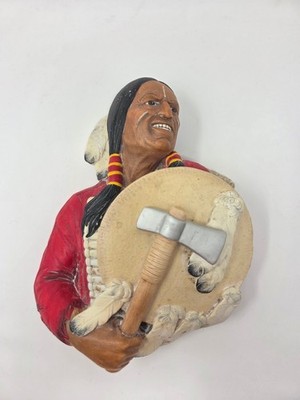 1987 Bossons  Cheyenne  Chalkware Wall Plaque   Congleton, England