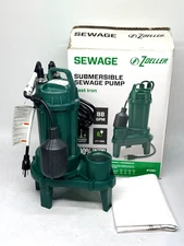 Zoeller 1261 1/3HP 88GPM Cast Iron Submersible Sewage Sump Pump with Float
